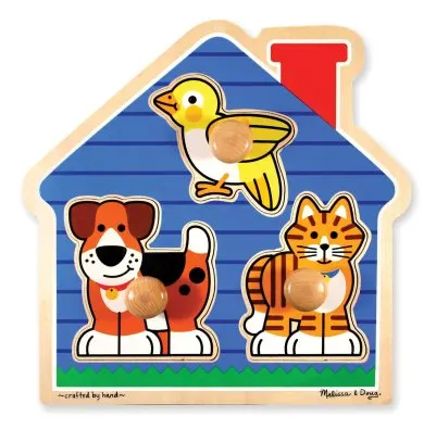 first shapes jumbo knob wooden peg puzzle by melissa and doug