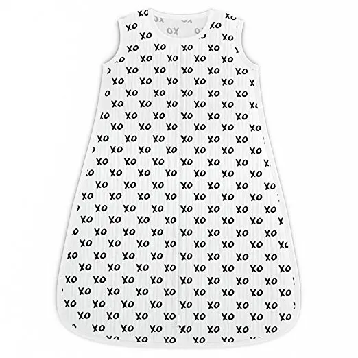 Muslin Cotton Slumber Sack by Fawn Hill Co - Unisex Black and White Design for Boys or Girls - Small